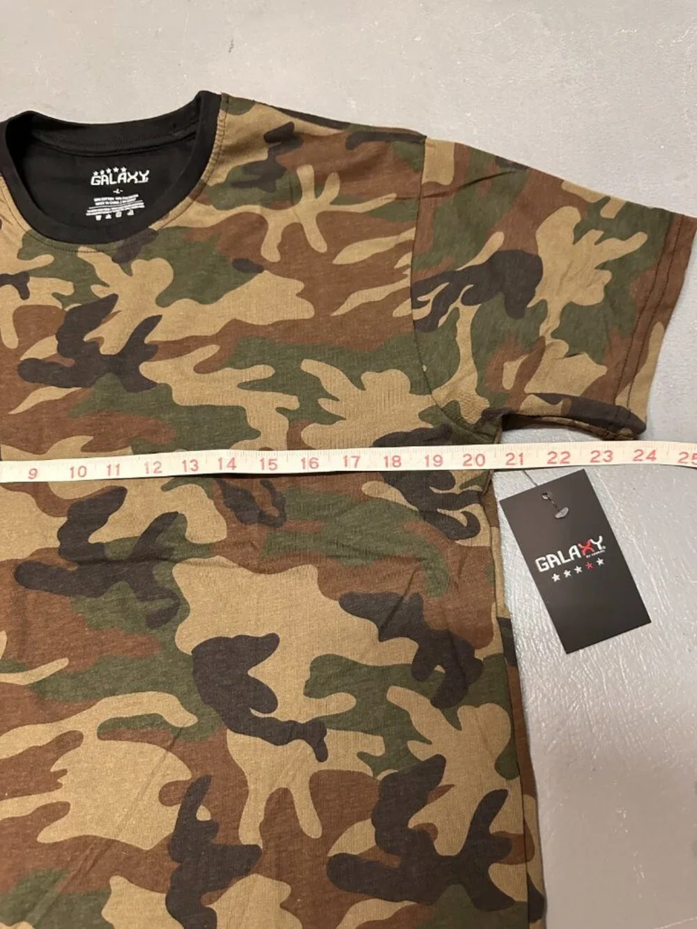 3/$30 Galaxy By Harvic Camouflage Shirt Men Large Green Brown Short Sleeve New
